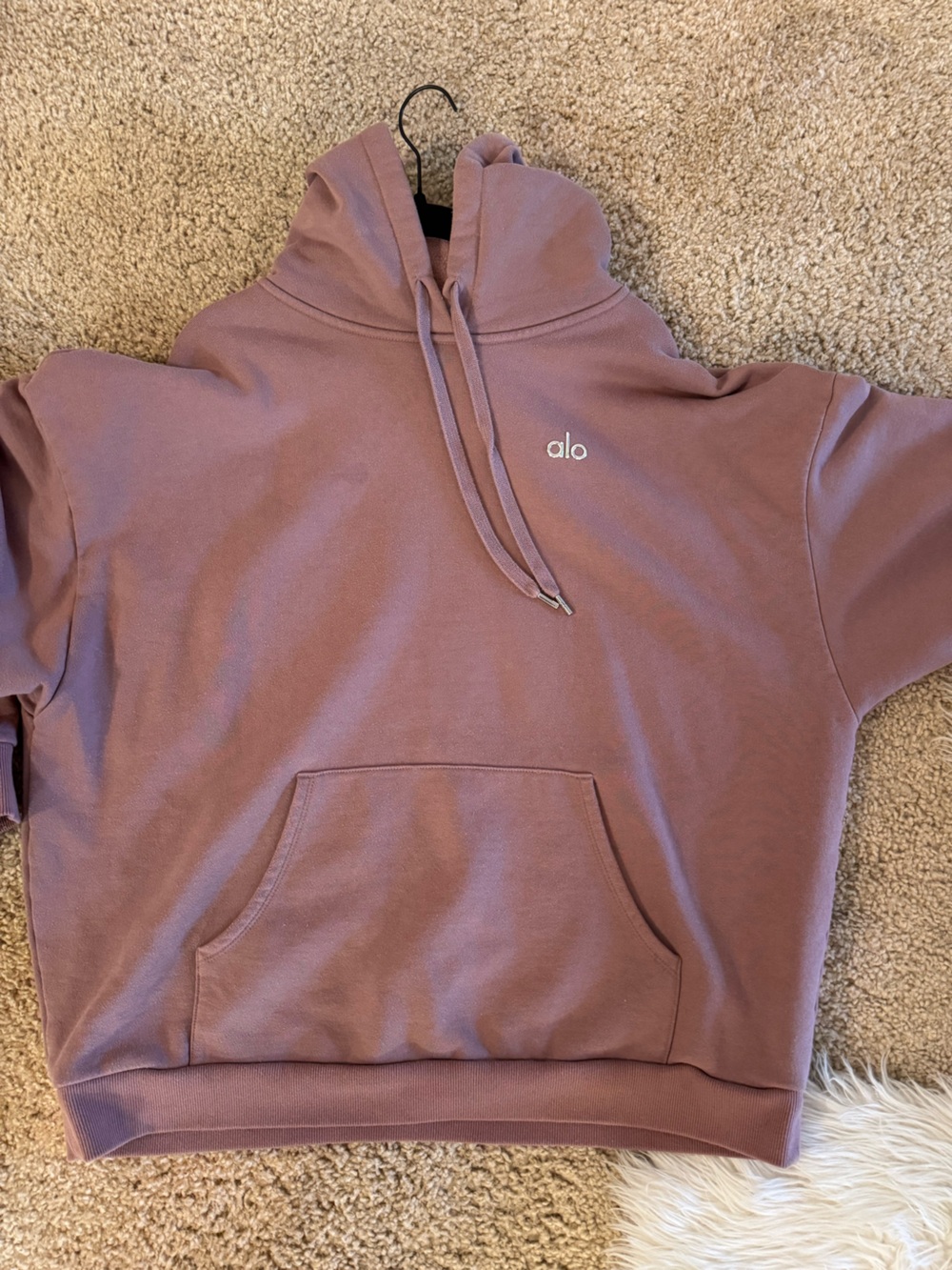 ALO Accolade Sweatshirt Hoodie Smoky Quartz - Picture 4 of 8
